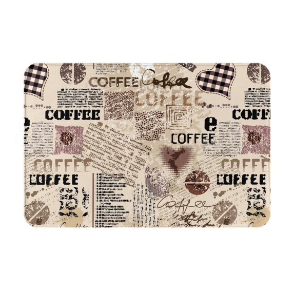 Disketp Abstract Coffee Pattern With Letters Mat For Front Door Outside - Doormat Outdoor Entrance - Welcome Mats Outdoor,Outside Entry And Outdoor Entrance 16''X24''