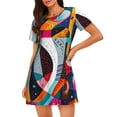thumbnail image 1 of Disketp Abstract Jazz Instrumental for Womens Short Sleeve Sleepshirt Scoopneck Cute Nightdress Comfy Nightgown, 1 of 6
