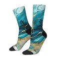 thumbnail image 1 of Disketp Abstract Ocean Currents Unisex Crew Socks Lightweight Breathable Ventilation Ankle Socks, Mid-calf socks for Daily, 1 of 6