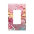 thumbnail image 1 of Disketp Abstract Pink Gold Splash Decorative Light Switch or Outlet Wall Plate with Safety Cover-Style U, 1 of 6