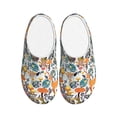 thumbnail image 1 of Disketp Abstract Plants Mushroom Deer Women's Men's Slippers Plush Slip-On House Slipper for Winter Indoor Soft Cushion Non-slip Fluffy Slides Slippers-46/47, 1 of 7