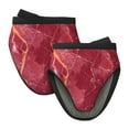 thumbnail image 1 of Disketp Abstract Red Marble Non-Slip Mini Oven Mitt Set, Short Oven Mitts for Baking Grilling Barbecue Microwave, 5.9"x5.9"in, 1 of 7