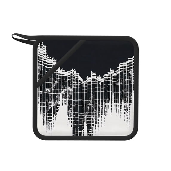 Disketp Abstract Red Sun Design Pot Holders Kitchen Insulation Mats Heat Resistant Pot-Holder Oven Anti-Scald Pads for Cooking Baking, 7.1*7.1inch