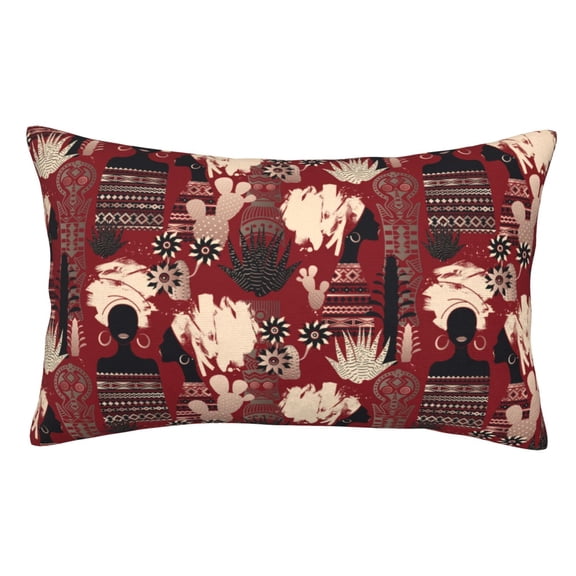 Disketp African Women A Throw Pillow Case Cushion Covers,Cushion for Bedroom,Couch,Home-14"x20"