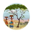 thumbnail image 1 of Disketp African Women In Mountain Landscape Small Mouse Pad 7.9x7.9 Inches,Washable Round Mousepad For Office Laptop Computer,Non-Slip Rubber Base Mouse Pads For Wireless Mouse, 1 of 9