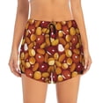 thumbnail image 1 of Disketp Almond Nuts Print Women's Shorts Workout Shorts for Athletic Gym Running Shorts with Phone Pockets, 1 of 8