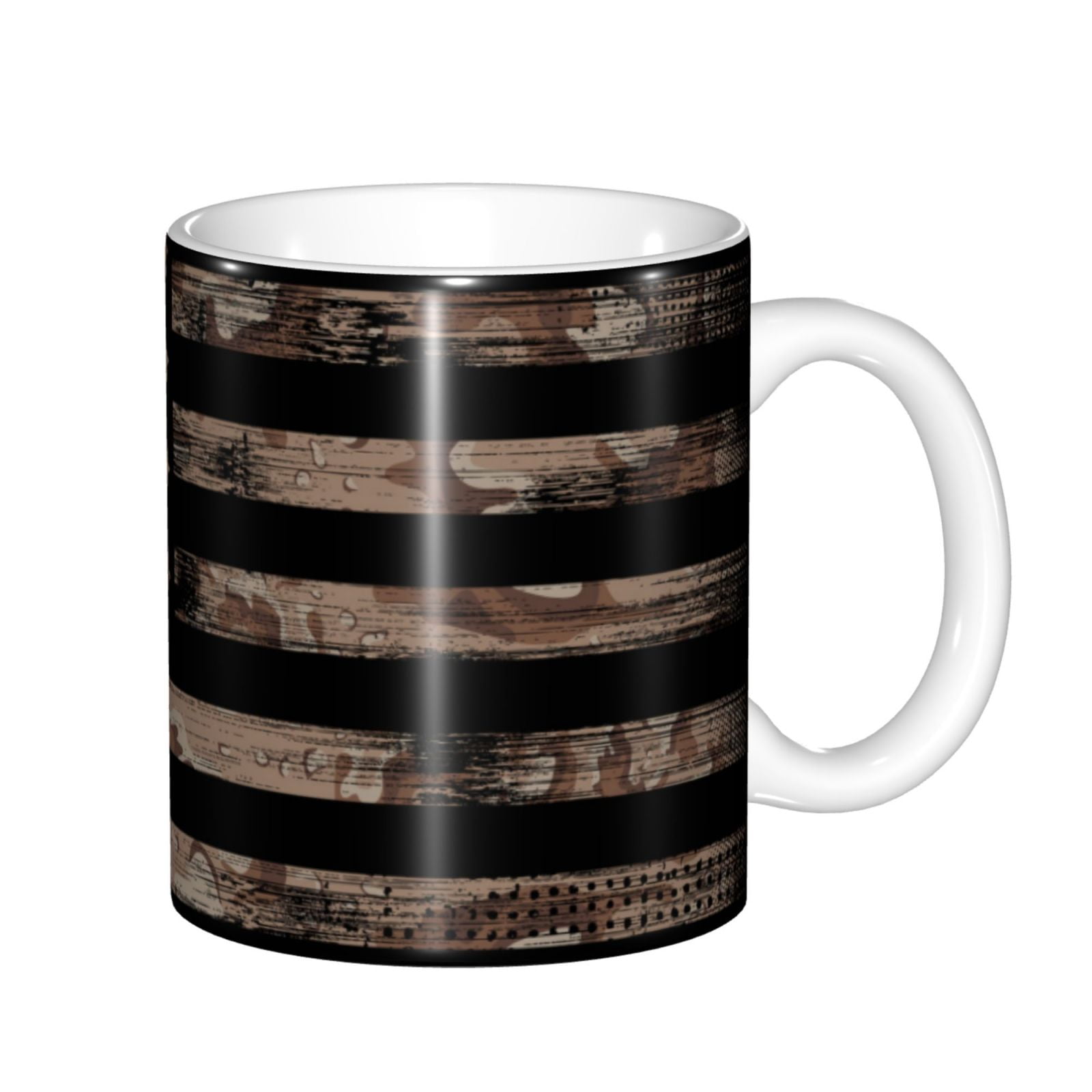 Disketp American Flag with Desert Camouflage Large Coffee Mug with Handle Tea Cup Novelty Coffee Cup for Men Women Office Work