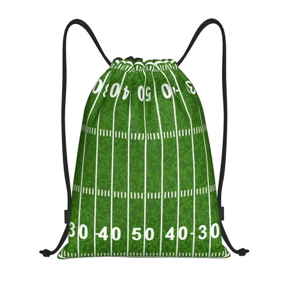 Disketp American Football Field2 Drawstring Backpack Drawstring Gym Bags Draw String Bags for Sports, Gym, Travel, Swimming, Beach-Medium