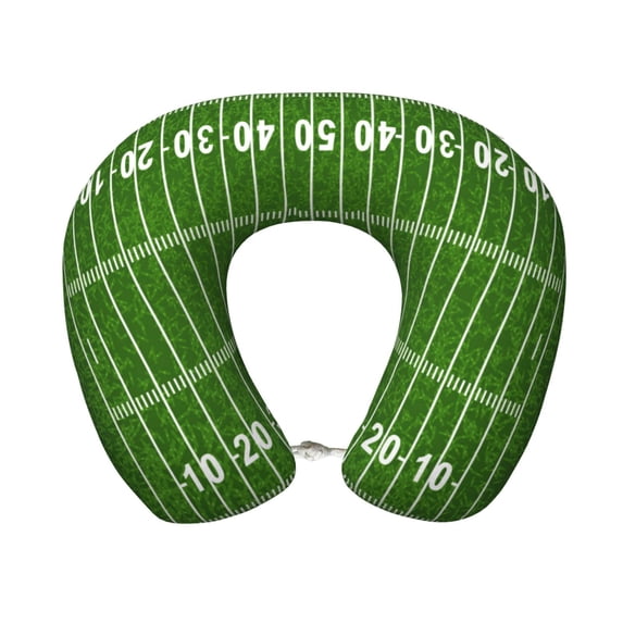 Disketp American Football Field2 Travel Pillow Memory Foam Neck Pillow Support Pillow for Camping, Sleeping Rest Cushion Airplane Pillow