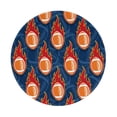 thumbnail image 1 of Disketp American Football and Fire Flames Small Mouse Pad 7.9x7.9 Inches,Washable Round Mousepad for Office Laptop Computer,Non-Slip Rubber Base Mouse Pads for Wireless Mouse, 1 of 8