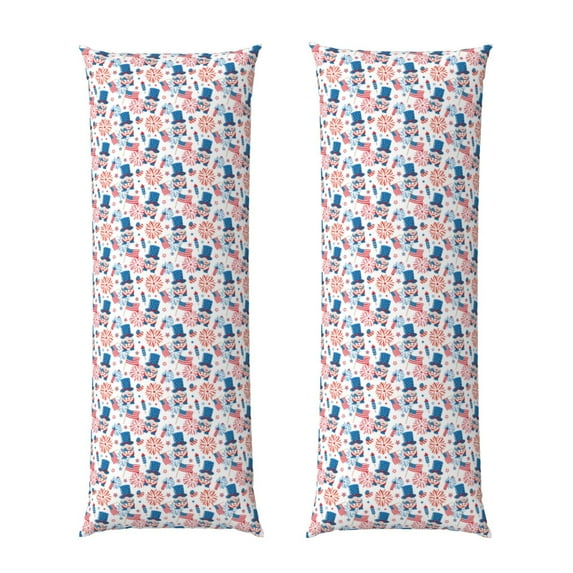 Disketp American Gnomes Print Body Pillow Cover - Super Soft 20x54 Body Pillow Case,Long Side Hidden Zipper