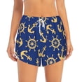 thumbnail image 1 of Disketp Anchors and Nautical Print Women's Shorts Workout Shorts for Athletic Gym Running Shorts with Phone Pockets Medium, 1 of 8