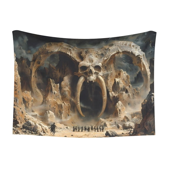 Disketp Ancient Skull Cave Landscape Dog Blanket/Bed Cover for Dogs and Cats,Puppy Essentials-Small