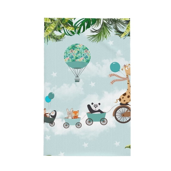 Disketp Animals Riding Across The Sky Waffle Weave Kitchen Dish Cloth,Super Absorbent Kitchen Dish Towels 16*26 Inches for Dish Rags Washing Dishes, Drying Dishes