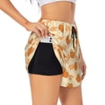 thumbnail image 1 of Disketp Autumn Leaves And Pumpkins Women's Shorts Workout Shorts for Athletic Gym Running Shorts with Phone Pockets-X-Large, 1 of 7