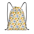 thumbnail image 1 of Disketp Autumn Pumpkins Blooms Drawstring Backpack Drawstring Gym Bags Draw String Bags for Sports, Gym, Travel, Swimming, Beach-Small, 1 of 6