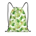 thumbnail image 1 of Disketp Avocado And Tropical Palm Leaves Drawstring Backpack Drawstring Gym Bags Draw String Bags for Sports, Gym, Travel, Swimming, Beach-Small, 1 of 6