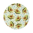 thumbnail image 1 of Disketp Avocado Doing Sport Funny Coasters,4 Pcs Leather Coasters With Holder, Perfect Housewarming Hostess Gifts,Protect Furniture From Water Marks Scratch, 1 of 9