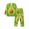 thumbnail image 1 of Disketp Avocado Keep Calm Mens Pajama Set, Soft Warm Long Sleeve Sleepwear, Cozy Button-Down Pjs for Men-X-Large, 1 of 7