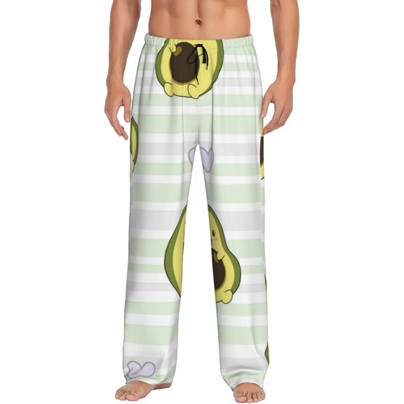 Disketp Avocado Of A Hear Men'S Pajama Pants - Ultra Soft Fleece Sleep And Lounge Pants (Size: S-Xxl)