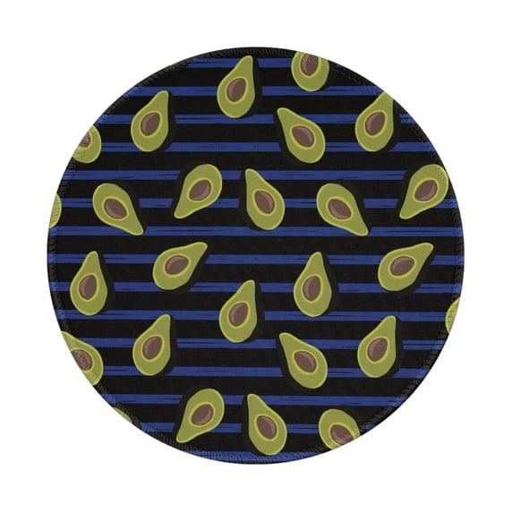 Disketp Avocado Small Mouse Pad 7.9x7.9 Inches,Washable Round Mousepad For Office Laptop Computer,Non-Slip Rubber Base Mouse Pads For Wireless Mouse