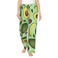 thumbnail image 1 of Disketp Avocado With Seeds Print Women'S Comfy Pajama Pants Casual Drawstring Palazzo Lounge Wide Leg Pants, 1 of 9