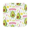 thumbnail image 1 of Disketp Avocado Work Out Funny Coasters,6 Pcs Leather Coasters With Holder, Perfect Housewarming Hostess Gifts,Protect Furniture From Water Marks Scratch And Damage, 1 of 9