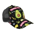thumbnail image 1 of Disketp Avocado Work Out Print Trucker Hat Men Women - Mesh Baseball SnapBack Cap, 1 of 7