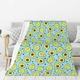 thumbnail image 1 of Disketp Avocado and Hearts Cozy Flannel Fleece Throw Blanket: Has a velvety texture for All Seasons - Perfect for Women, Men, & Kids", 1 of 6