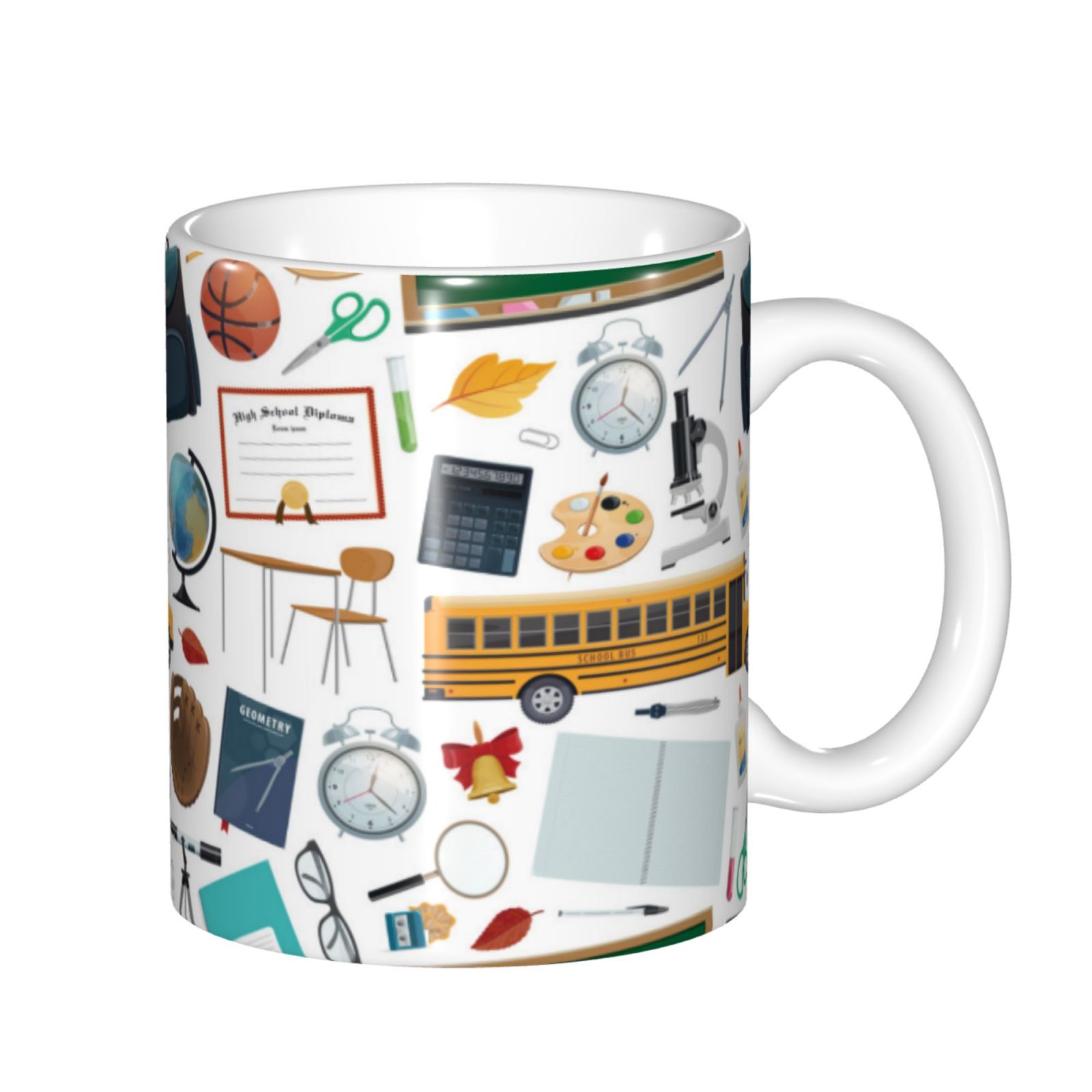 Disketp Back To School A Large Coffee Mug with Handle Tea Cup Novelty ...