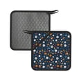 thumbnail image 1 of Disketp Ball Sports Pot Holders Kitchen Insulation Mats Heat Resistant Pot-Holder Oven Anti-Scald Pads for Cooking Baking, 7.1*7.1inch, 1 of 8
