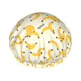thumbnail image 1 of Disketp Banana Shower Caps,Reusable Shower Cap For Women, Double Layer Waterproof Hair Cap, Large Size For All Hair Lengths,For Girls Spa Home Salon Use, 1 of 9