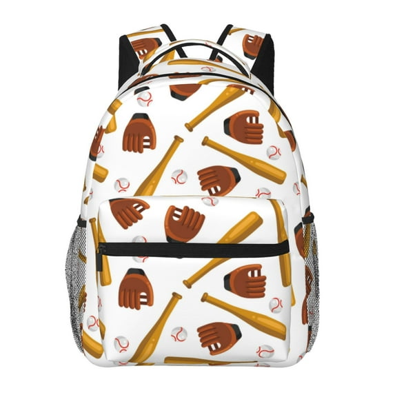 Disketp Baseball Sport Backpack for Men and Women - Lightweight Backpack Classical with Multi-pockets Casual Daypack for College Workplace Travel