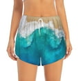 thumbnail image 1 of Disketp Beach Print Women's Shorts Workout Shorts for Athletic Gym Running Shorts with Phone Pockets X-Large, 1 of 8