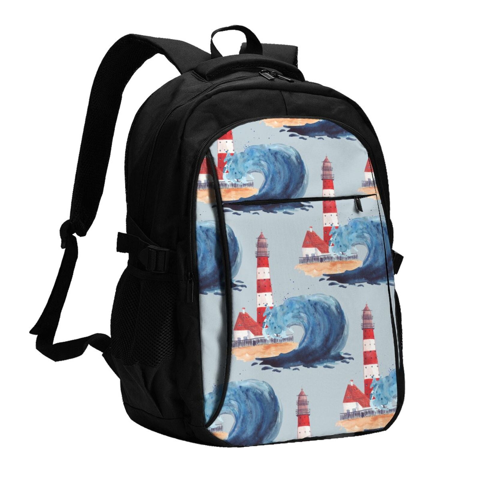 Disketp Beacon In The Huge Waves Of The Surf Travel Laptop Backpack ...