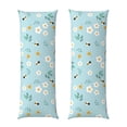 thumbnail image 1 of Disketp Bee Flower Print Body Pillow Cover - Super Soft 20x54 Body Pillow Case,Long Side Hidden Zipper (without pillow core), 1 of 6