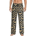thumbnail image 1 of Disketp Bee Hive Hexagon Men'S Pajama Pants - Ultra Soft Fleece Sleep And Lounge Pants (Size: S-Xxl), 1 of 9