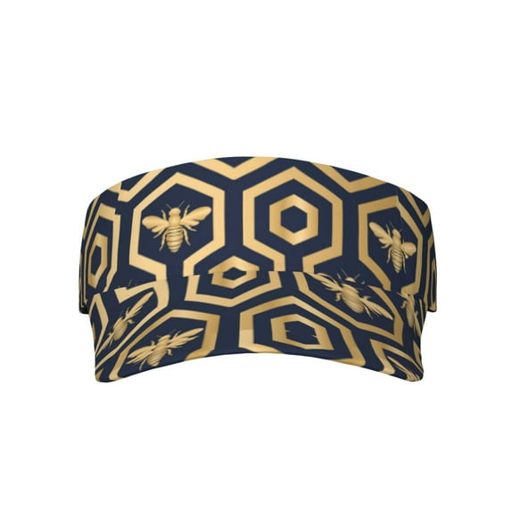 Disketp Bee Hive Hexagon Sun Visors for Women Men Unisex Tennis Golf Visor Hat Adjustable Summer Hats Sport Outdoor Visor Hat UV Protection Cap