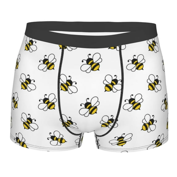 Disketp Bee Men's Boxer Briefs,Soft and Breathable Cotton Underwear with ComfortFlex Waistband