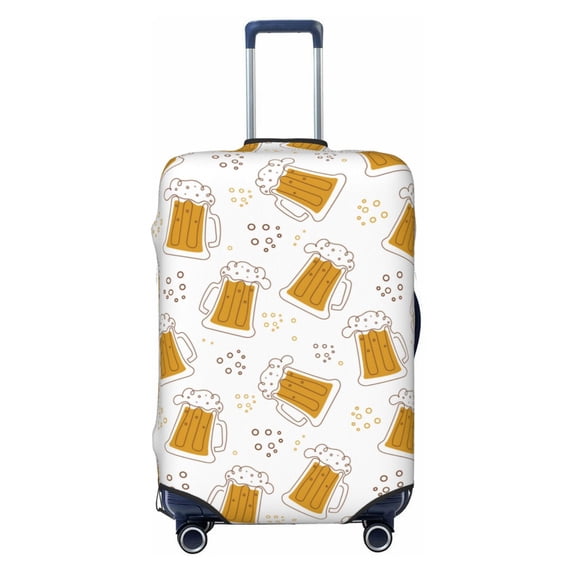 Disketp Beer Elastic Travel Luggage Cover Travel Suitcase Protective Cover For Trunk Case Apply To 18''-32'' Suitcase Cover-Small