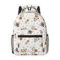 thumbnail image 1 of Disketp Bees And Flowers Backpack - Comfortable Daypack with The right laptop for you Spacious Main Compartment & other poket - {designName} print, 1 of 6