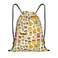 Disketp Bees And Honey 1 Drawstring Backpack Drawstring Gym Bags Draw