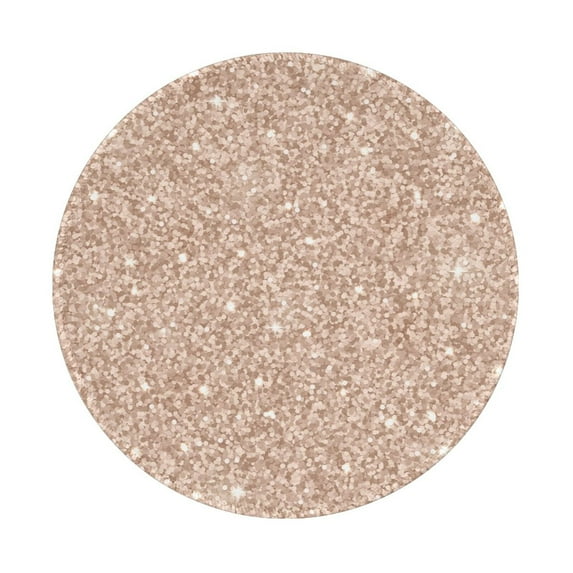 Disketp Beige Sparkling Glitter Small Mouse Pad 7.9x7.9 Inches,Washable Round Mousepad For Office Laptop Computer,Non-Slip Rubber Base Mouse Pads For Wireless Mouse