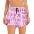 thumbnail image 1 of Disketp Best Mom ever Print Women's Shorts Workout Shorts for Athletic Gym Running Shorts with Phone Pockets Medium, 1 of 8