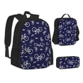 thumbnail image 1 of Disketp Bicycle1 Large Capacity Backpack Lunch Bag Pencil Case Combination 3 Piece Set for Student, 1 of 7