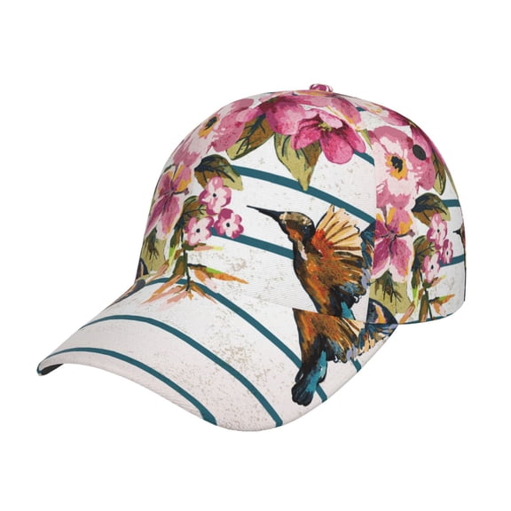 Disketp Bird And Floral Print Baseball Caps For Outdoor Sports Fashion Casual Outdoor Caps Men Women