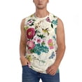 thumbnail image 1 of Disketp Bird Butterfly Rose Sleeveless Tshirts For Men, Muscle Shirts For Men Dry Fit Tank Top-Small, 1 of 8