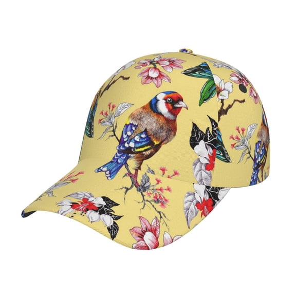 Disketp Birds And Flowers Print Baseball Caps For Outdoor Sports Fashion Casual Outdoor Caps Men Women