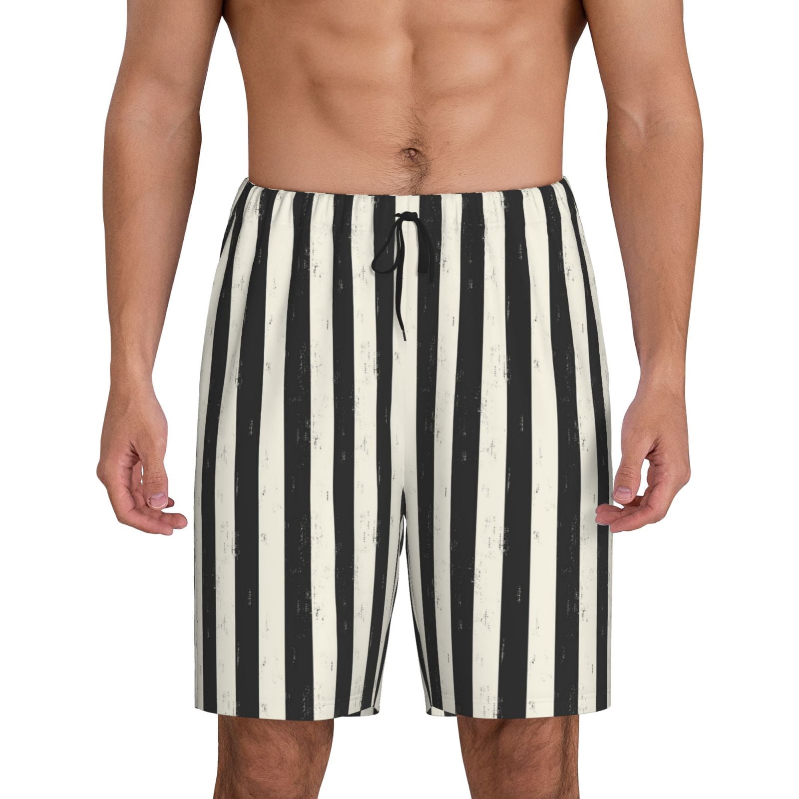 plain black sleep shorts . m