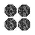thumbnail image 1 of Disketp Black Cats In A Garden Funny Coasters,4 Pcs Leather Coasters with Holder, Perfect Housewarming Hostess Gifts,Protect Furniture from Water Marks Scratch and Damage-Octagon, 1 of 6